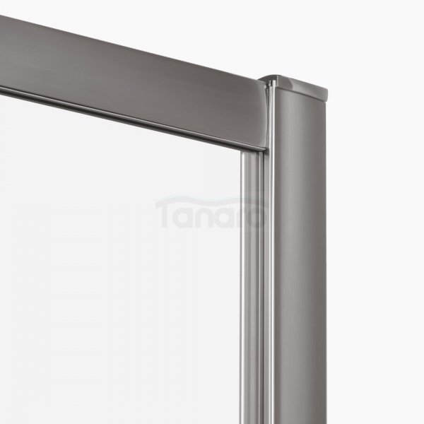 NEW TRENDY Kabina prysznicowa PRIME GUNMETAL BRUSHED 1D prostokątna P 110x100x200 szkło czyste 6mm Active Shield 2.0 K-4831
