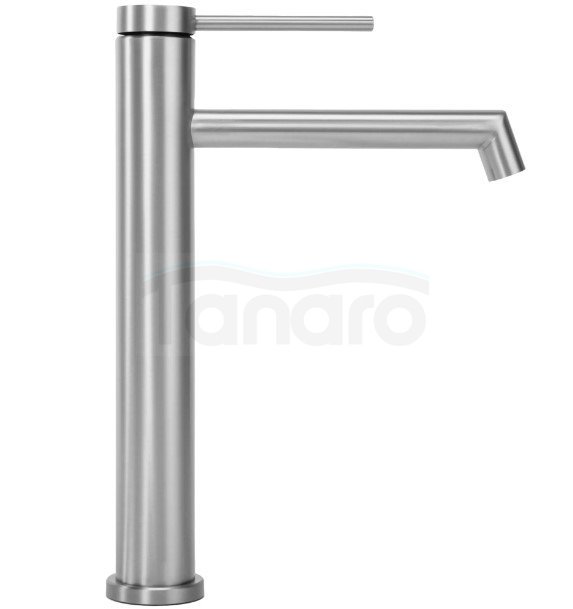 REA - Bateria Umywalkowa FOSS Nikiel Szczotkowany / Nickel Brush INOX wysoka