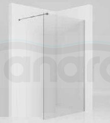 JELLOW  - ścianka prysznicowa FUJI 100 typu Walk-In szkło transparentne 8mm profil CHROM  KN-01-W-00-100