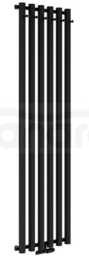 AQUAFORM - Grzejnik łazienkowy ASAMI PLUS pionowy 1500X512 625W / przył. dolne 50MM z wieszakami czarny  GRŁ-G/AP-1500X512-C