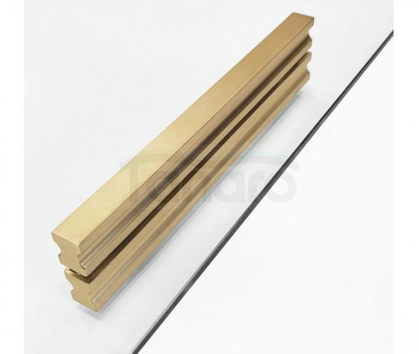 REA - Kabina Prysznicowa MONTANA Gold Brush / Złota Szczotkowana 120x100  /drzwi 120 + ścianka 100/
