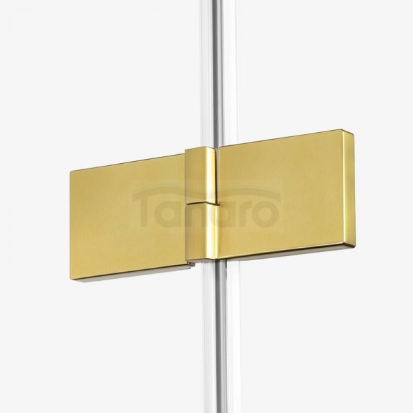 NEW TRENDY Kabina prysznicowa AVEXA GOLD BRUSHED 1D L 90x110x200 szkło czyste 6mm Active Shield 2.0 EXK-1748