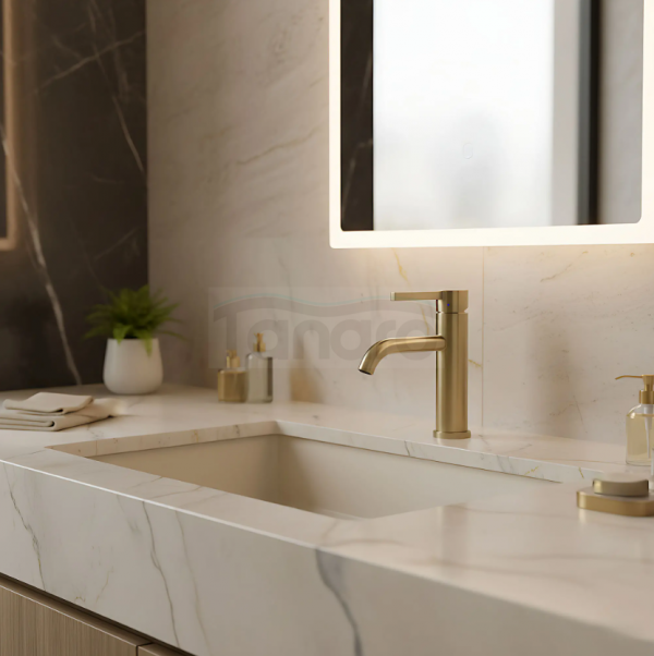 REA Bateria Umywalkowa Rea Foster Złoty Szczotkowany Niska