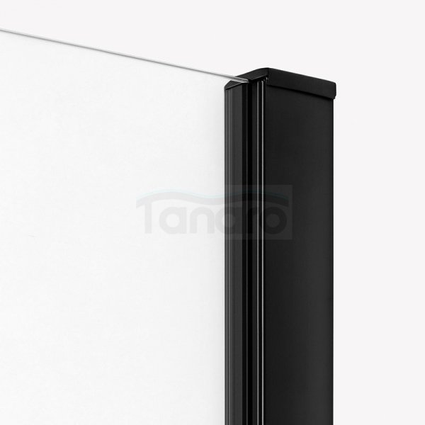 NEW TRENDY Kabina prysznicowa prostokątna PRIME BLACK 130x80x200 drzwi przesuwne black mat
