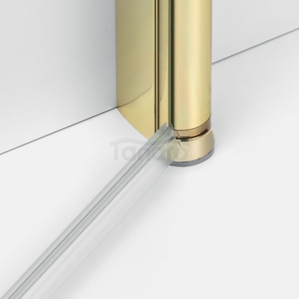 NEW TRENDY Kabina prysznicowa New Soleo Light Gold, pięciokątna, asymetryczna, drzwi pojedyncze 100x80 K-1666