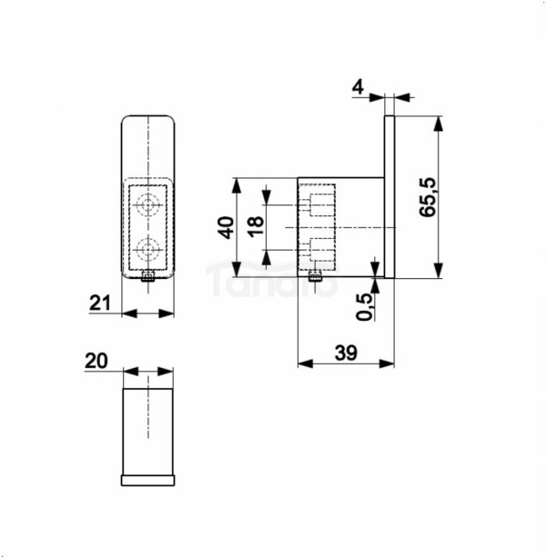 ARMATURA KRAKÓW KFA Wieszak łazienkowy punktowy WHITE 864-030-44