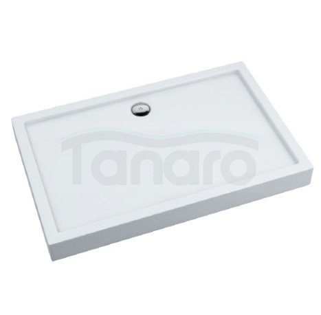 AQUAFORM - Brodzik prysznicowy prostokątny SLEEK biały 80X100X14/3 FI90