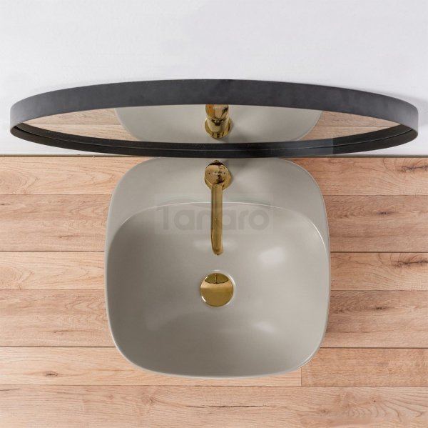 REA - Umywalka nablatowa LUIZA GREY MAT 42