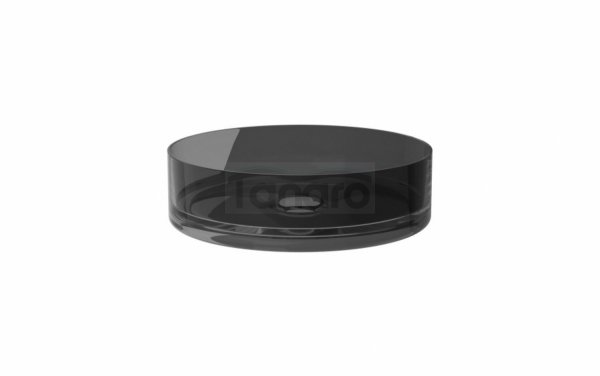 BESCO Umywalka nablatowa Enya Carbon Grey + maskownica czarny matt #UME-36-CGB