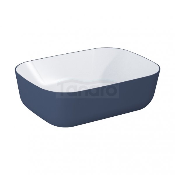 ELITA UMYWALKA NABLATOWA RENI BICOLOR WHITE HG / NAVY BLUE MATT RE040460896170