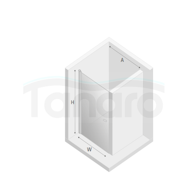 NEW TRENDY Drzwi wnękowe NEW SOLEO COPPER BRUSHED 1D U 70x195 szkło czyste 6mm D-0489A