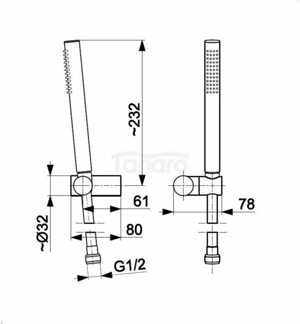 ARMATURA KRAKÓW KFA zestaw prysznicowy punktowy MOZA PREMIUM WHITE 841-225-44