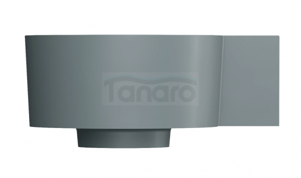 OMNIRES umywalka nablatowa/wisząca - prawa, 33 x 34 cm OVO M+ ash grey mat OVO335UWPAG