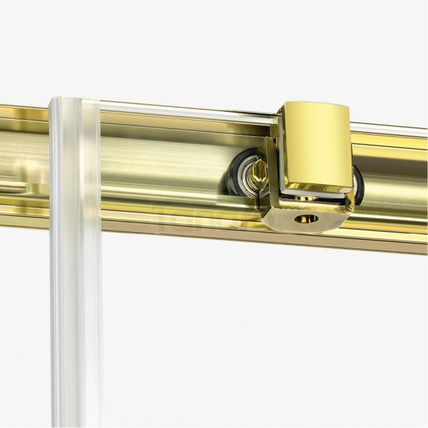 NEW TRENDY Kabina prysznicowa drzwi podwójne przesuwne PRIME LIGHT GOLD 100x100x200 K-1195