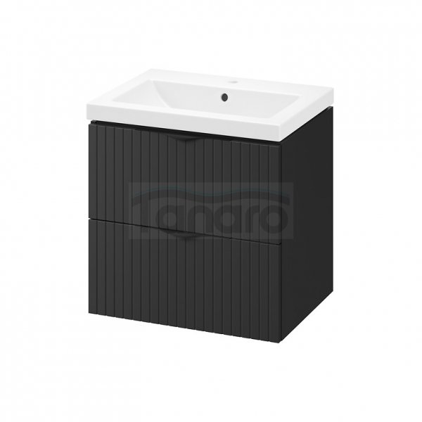CERSANIT ZESTAW SET C461 TIRSO 60 CZARNY MATOWY (SZAFKA + UMYWALKA) S801-586