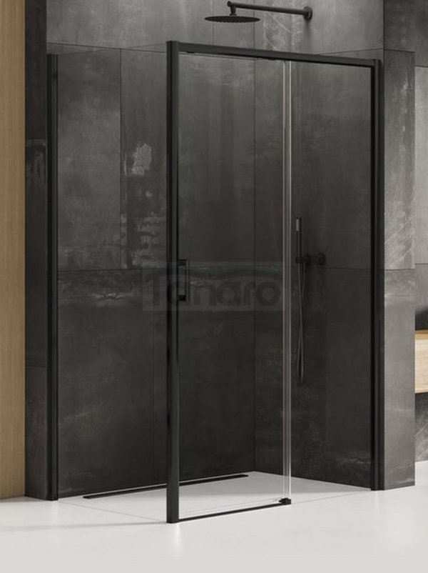 New Trendy Kabina prysznicowa PRIME BLACK CZARNY PROFIL 120x90 Polska Produkcja