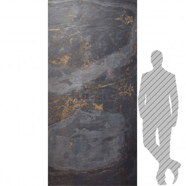Fornir kamienny Black Slate Gold 122x244x0,2 cm