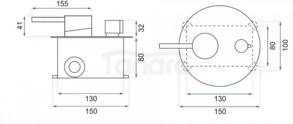 REA - Bateria wannowa podtynkowa z natryskiem LUNGO Chrom + Box