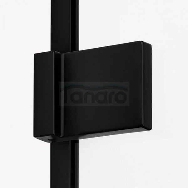 NEW TRENDY Kabina ścianka walk-in Avexa Black 80x200 czarna aluminiowa ramka szkło 6mm EXK-2658