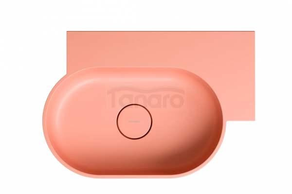 OMNIRES umywalka nablatowa/wisząca OVO M+ prawa, 55 x 38 cm coral mat OVO555UWPCO