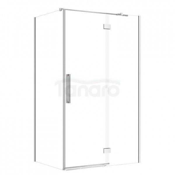 CERSANIT - B843 - Kabina Prostokątna CREA na zawiasach 120x90X200  PRAWA Chrom szkło transparentne  S601-208