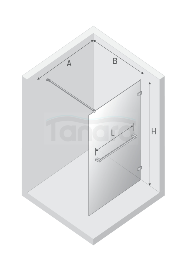 NEW TRENDY Kabina prysznicowa AVEXA WHITE walk-in 140x200 szkło czyste 8mm Active Shield 2.0 WIESZAK EXK-2957