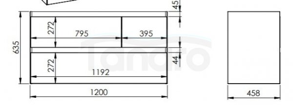 ELITA SZAFKA SPLIT 120 3S LEWA STONE MATT 168173/RE012006157040