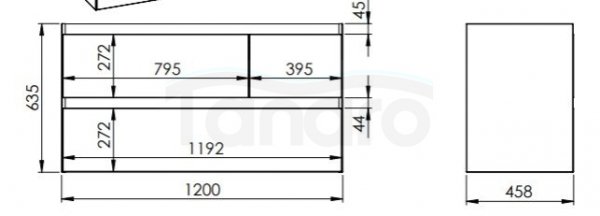 ELITA SZAFKA SPLIT 120 3S LEWA STONE MATT 168173