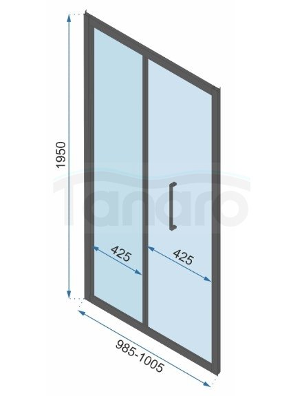 REA - Kabina Prysznicowa Przyścienna RAPID FOLD Black - Czarna /drzwi 100 + ścianka 90 x2 + ramię x2