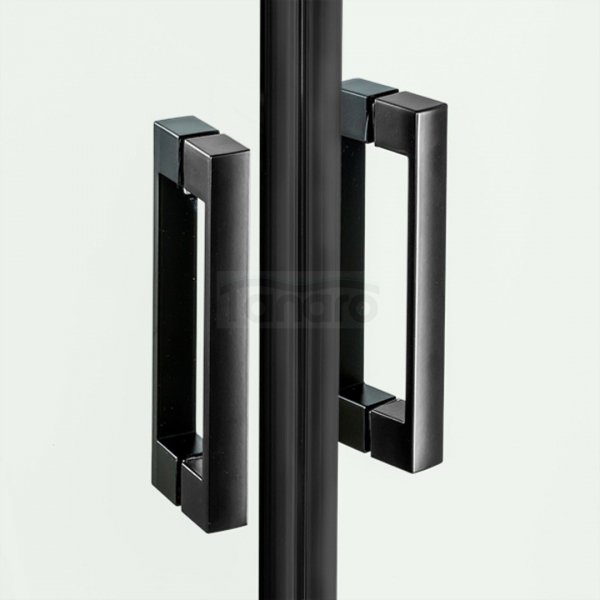 NEW TRENDY - Kabina prostokątna New Renoma BLACK 100x80x195  D-0205A/D-0110B  LEWA