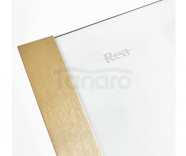 REA - Kabina Prysznicowa MONTANA Gold Brush / Złota Szczotkowana 140x100  /drzwi 140 + ścianka 100/
