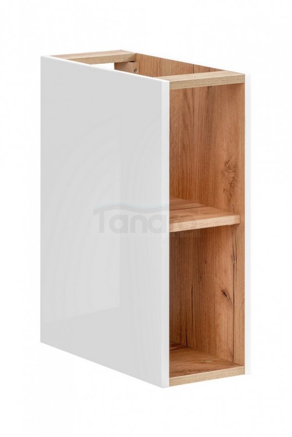 COMAD - Szafka CAPRI WHITE 810 niska 20 - Biały Połysk/ Dąb Craft Złoty / Biały Połysk  DSM-do samodzielnego montażu