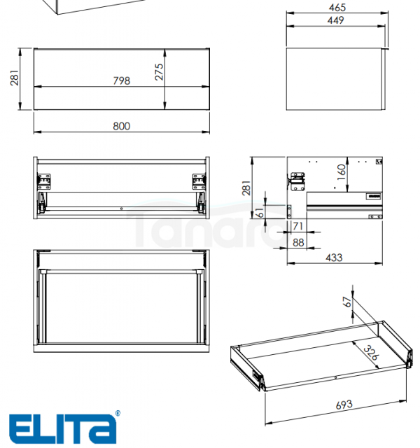 ELITA KOMODA LOOK 80 1S ORZECH LINCOLN PDW 168690