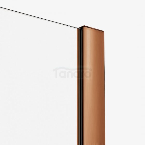 NEW TRENDY Drzwi wnękowe SMART COPPER BRUSHED 1D U 170x200 szkło czyste 8mm Active Shield 2.0 EXK-7650