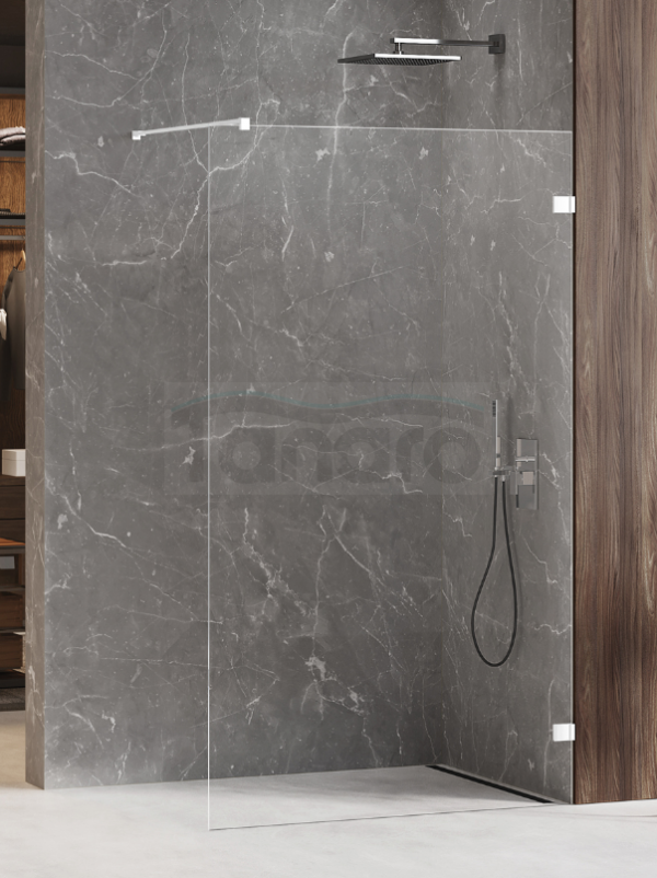 NEW TRENDY Kabina prysznicowa walk in Avexa White, jednoelementowa 110x200 Grubość szkła 8mm EXK-2932