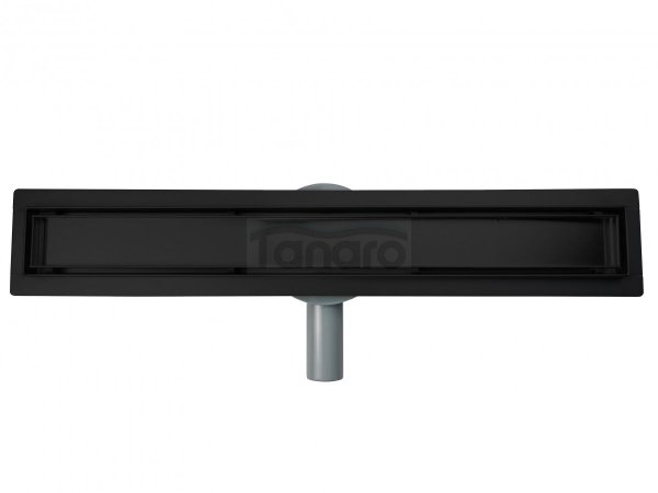 AQUALine - Odpływ liniowy podłogowy 2w1 pod płytkę CZARNY Matowy Obrotowy syfon 60cm R04BK600