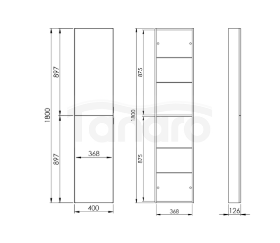 ELITA SZAFKA SŁUPEK FOR ALL 40 2D (12,6) DĄB CANELA PDW 167977