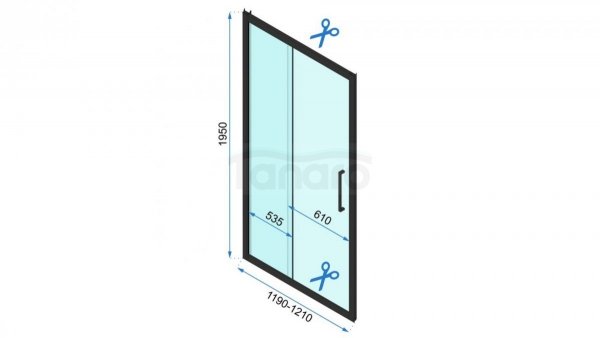 REA - drzwi prysznicowe przesuwne RAPID SLIDE 120