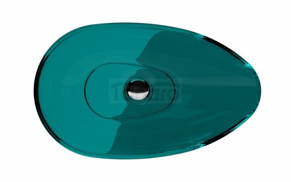 BESCO Umywalka nablatowa Neya Ocean Breeze + syfon chrom #UMN-60-OBC