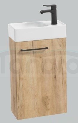 GAMA SMARTY - komplet umywalka + szafka 40 1D  DSM (zestaw do samodzielnego montażu) DĄB CRAFT ZŁOTY  207-D-04004 + 1406