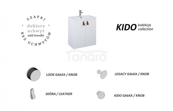 ELITA Szafka z umywalką SET KIDO 60 2D WHITE HG PDW 169099/RE020600118060