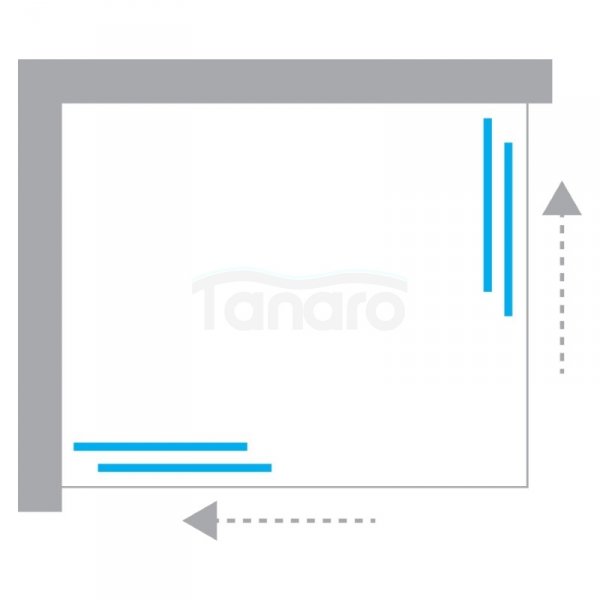 NEW TRENDY Kabina prysznicowa SMART GUNMETAL BRUSHED 2D U 120x120x200 szkło czyste 8mm Active Shield 2.0 EXK-7923