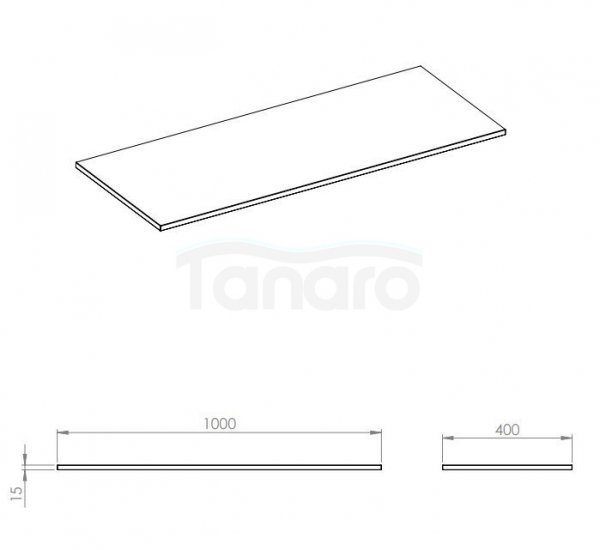 ELITA BLAT MARMUR 100/40/1,5 WHITE MATT 169061