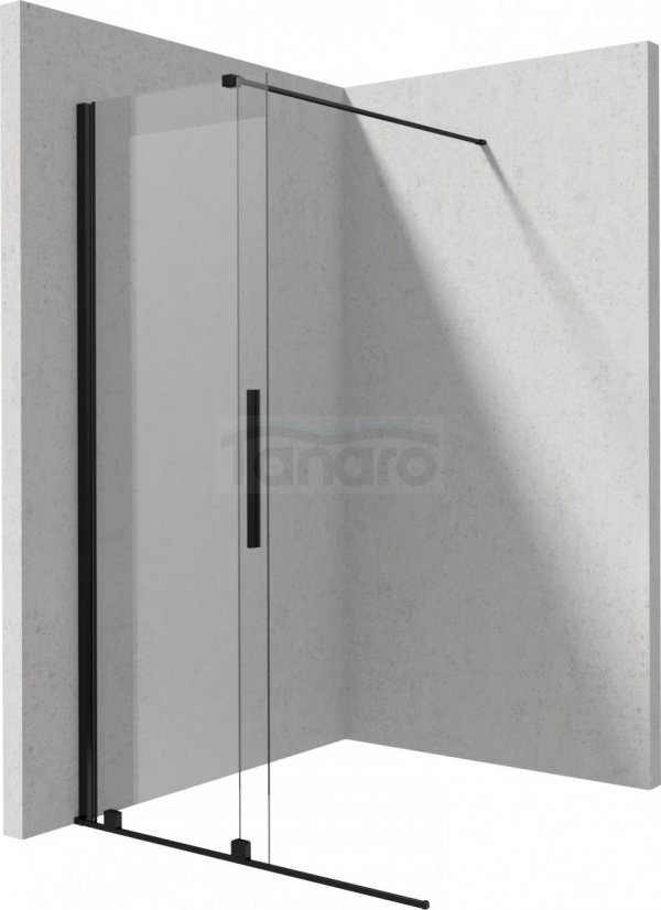 DEANTE Ścianka prysznicowa walk-in - przesuwna czarna 120X195 KTJ_N32R