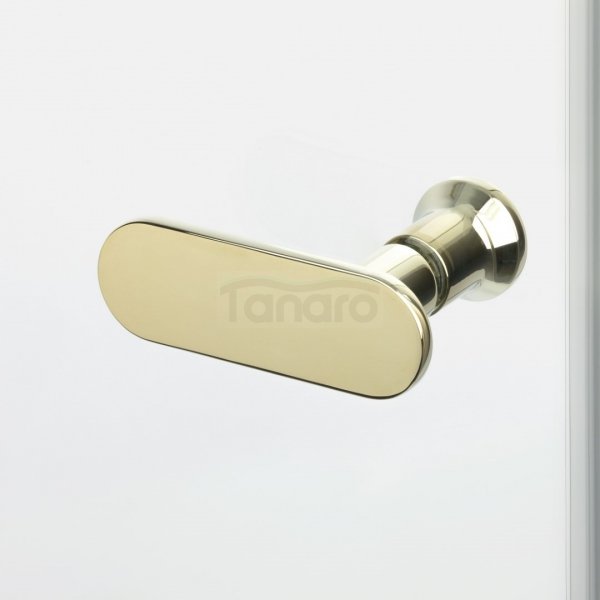 NEW TRENDY Kabina prysznicowa New Soleo Light Gold, pięciokątna, drzwi podwójne 90x90x195 K-1668