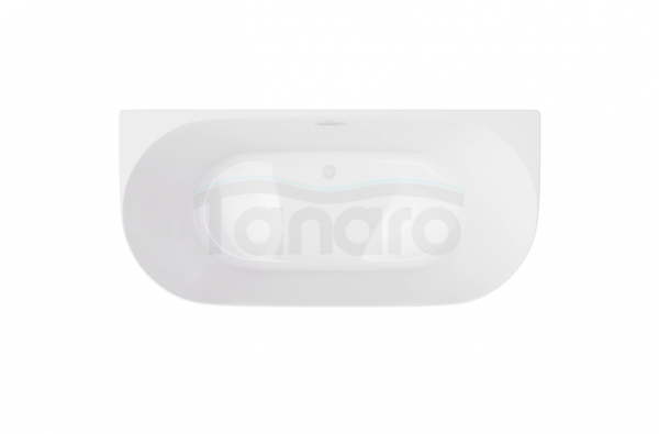 CORSAN Wanna przyścienna MONO Slim 160 cm Korek klik klak Biały E029LSWH 