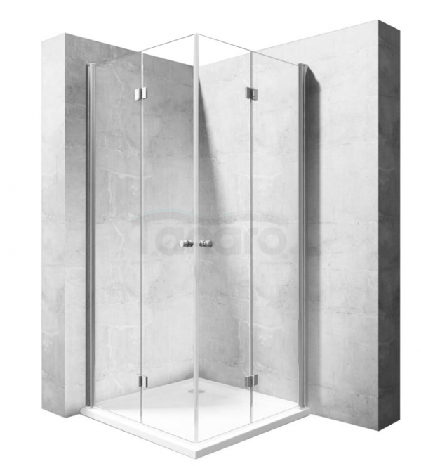 REA - Kabina prysznicowa MODUŁ FOLD N2 prostokątna podwójne drzwi składane 70x80