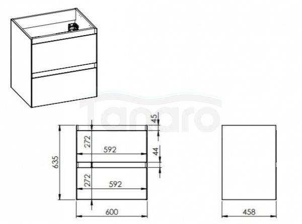 ELITA SZAFKA SPLIT 60 2S WHITE MATT 168140