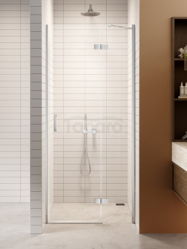 NEW TRENDY DRZWI WNĘKOWE NESTA CHROME, DRZWI POJEDYNCZE 80x200 1L D-0846A