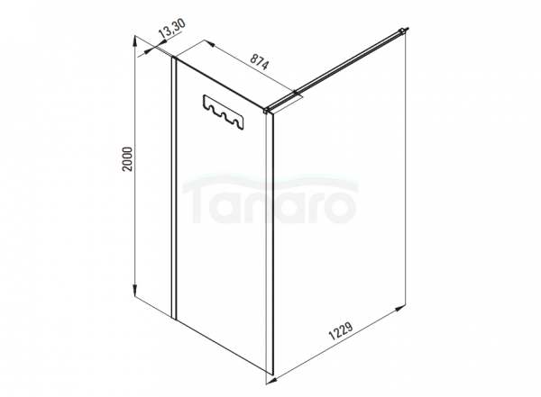 DEANTE MOKKO Kabina prysznicowa walk-in 90 cm KQM_N39P